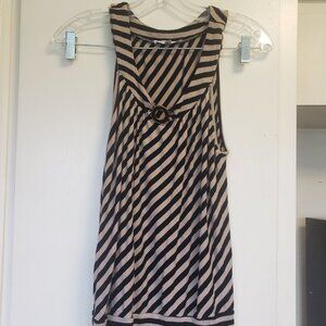 Spense Sleeveless Black and Tan Top Size PL